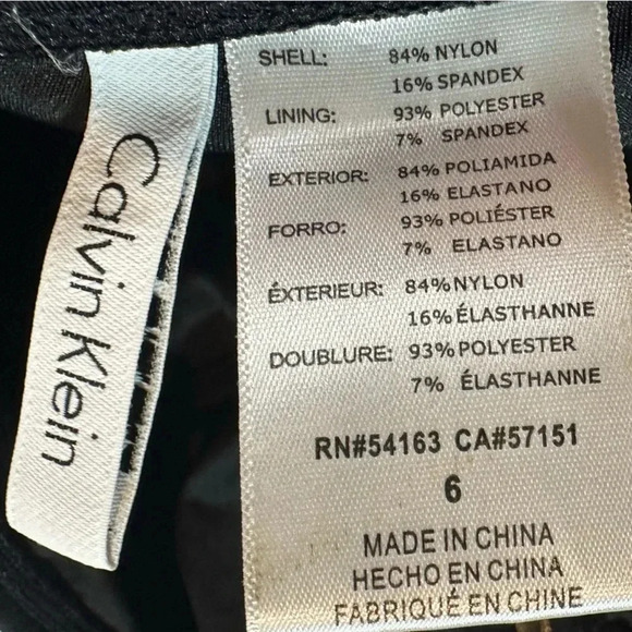 Calvin Klein Swimsuit Black One Piece Slimming Ruching Design Women’s Size 6 - Picture 8 of 9